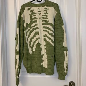 Mens Cyber Y2k Streetwear Sweater Skeleton